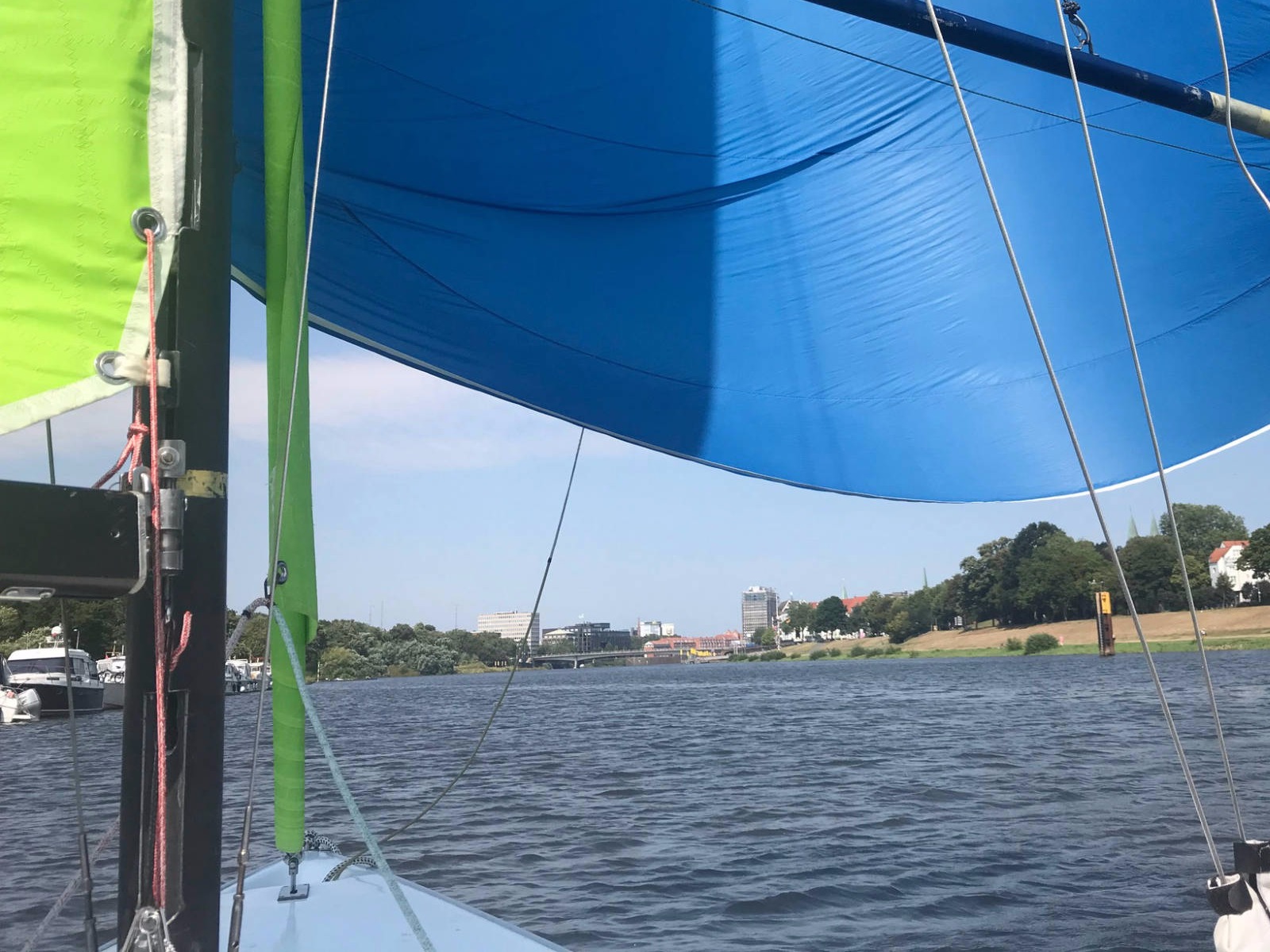 Der Unterliekstrecker an der Dyas