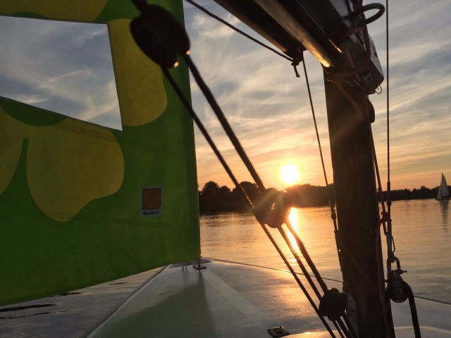 Der Unterliekstrecker an der Dyas